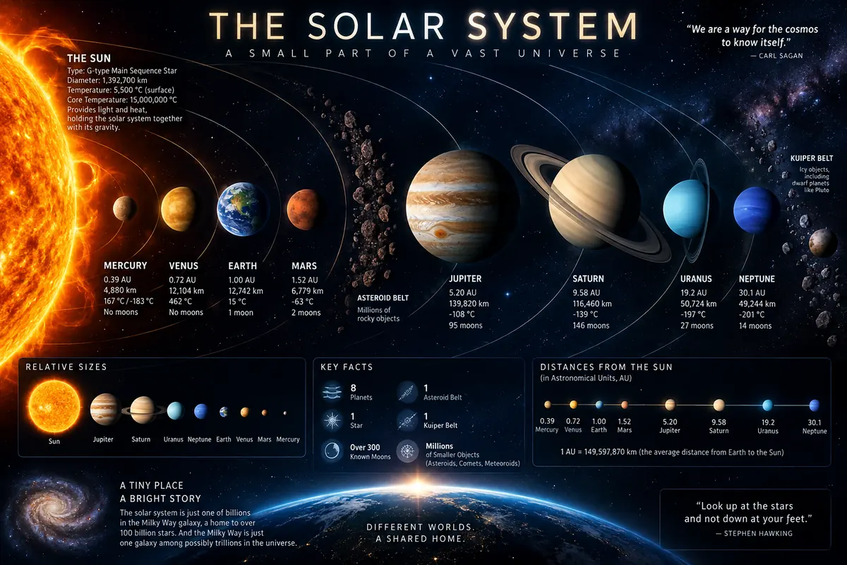 Solar System study infographic example